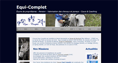 Desktop Screenshot of equicomplet.fr